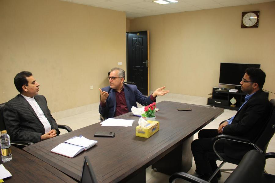 برگزاری نشست مشترک بخشدار دلوار با رئیس دانشگاه آزاد واحد شهید رئیسعلی دلواری